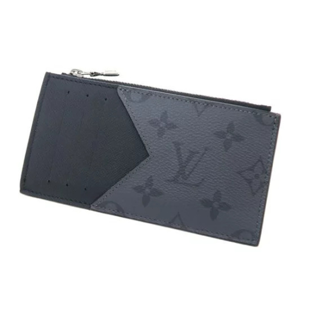 Louis Vuitton Coin Card Holder Leather Eclipse Black